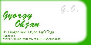 gyorgy okjan business card